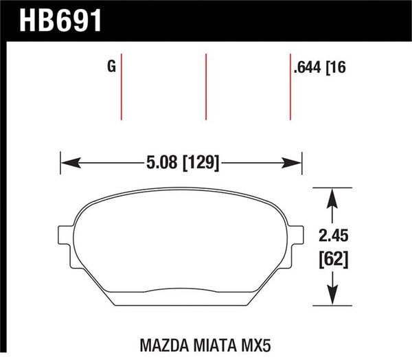 HB691G.644: HAWK DTC-60 Brake Pad Sets