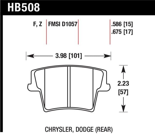 HB508F.675: HAWK HPS Brake Pad Sets