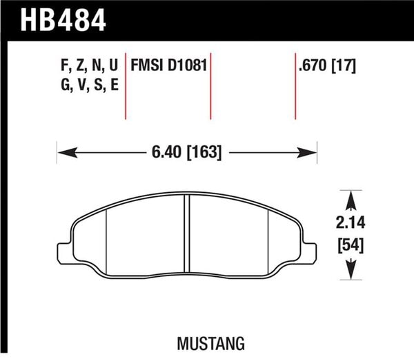 hawkHB484N.670: HAWK HP+ Brake Pad Sets