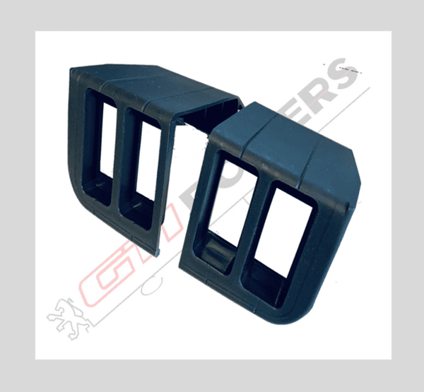 Jeu de 2 supports de bouton de vitre électrique gris