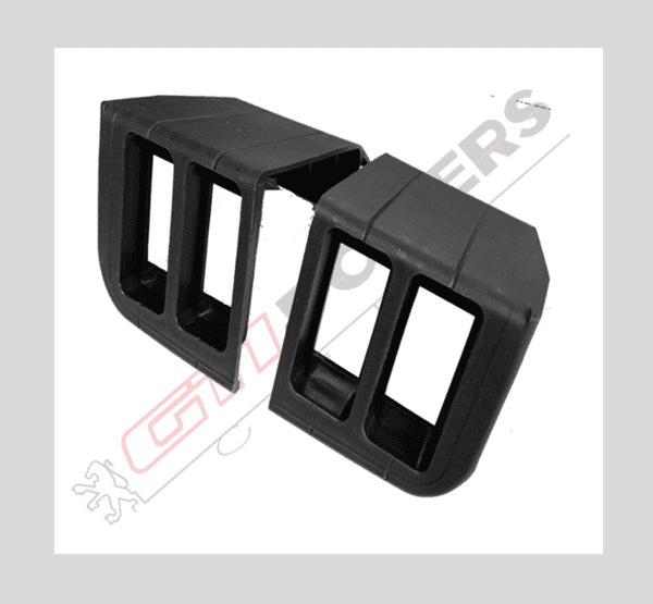 Jeu de 2 supports de bouton de vitre électrique noir