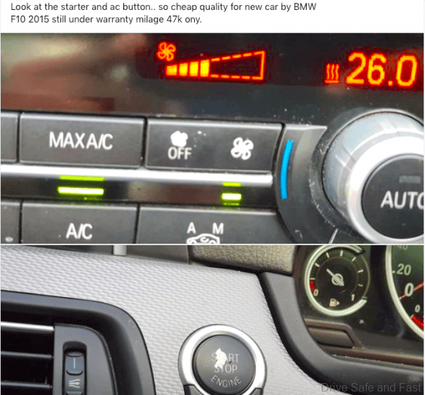 BMW F10 Buttons Melt