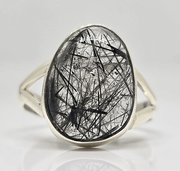 Sterling Silver (925) Tourmalated Quartz Ring