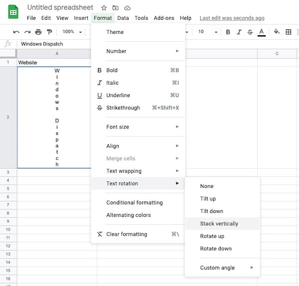 Rotating-Text-to-Make-it-Vertical-in-Google-Sheets-Using-the-Format-Tab