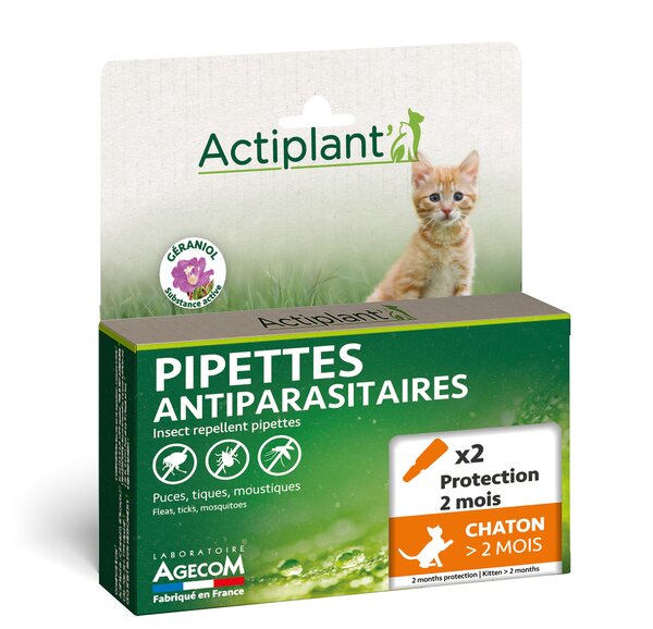 ACTI Pipettes Antiparasitaires Chat et Chaton