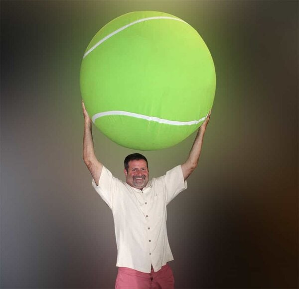 Giant Tennis Ball rental for events in Los Angeles, Orange County, and nationwide