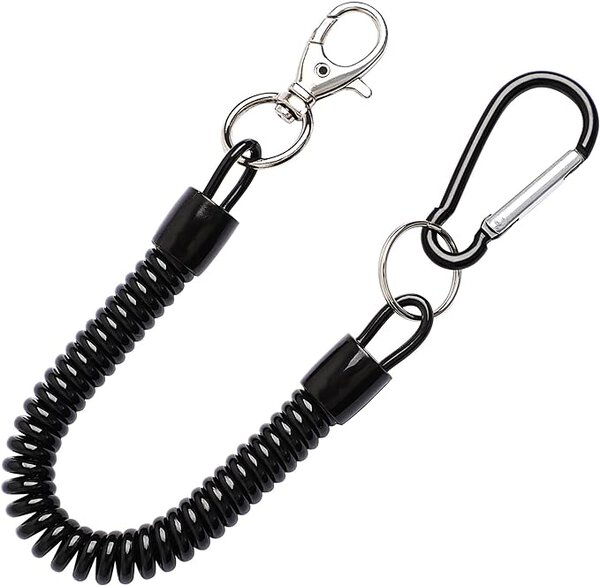Retractable Safety Coiled Cord Lanyard Image