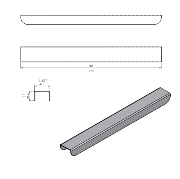 Quality Industries 15" Stainless Steel Adapter Bar - Divider for Steam Tables - Image 4