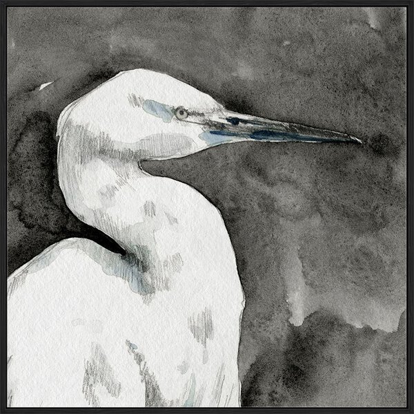 Solemn Egret I - Canvas