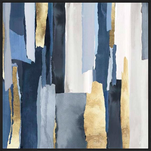 Blue Symphony I - Canvas Gallery Black