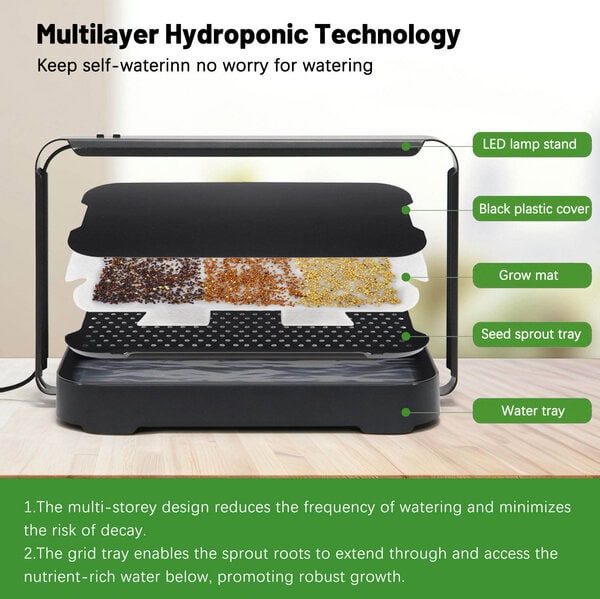 Smart Microgreen Kit — Germogliatore Intelligente con Luce LED - immagine 7