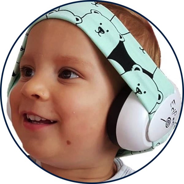 EciPeci - panda mięta | słuchawki wygłuszające dla niemowląt i dzieci