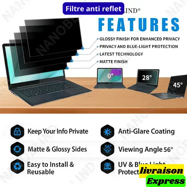 Filtre de confidentialité pour ordinateur 14"a 15" – Image 3