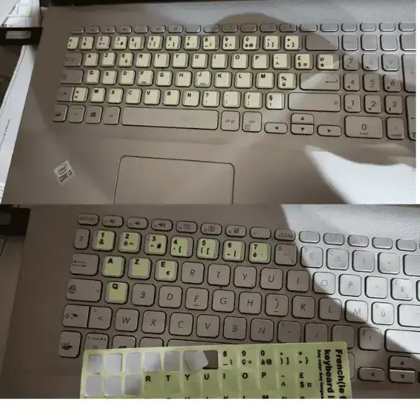 Autocollant Fluorescent AZERTY pour Clavier – Image 3