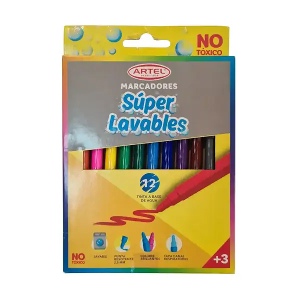 MARCADORES SUPER LAVABLES ARTEL 12un.