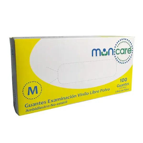 GUANTE VINILO MUNCARE M 100un.