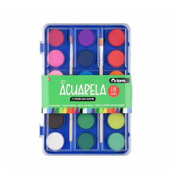 SET ACUARELA 18 COLORES