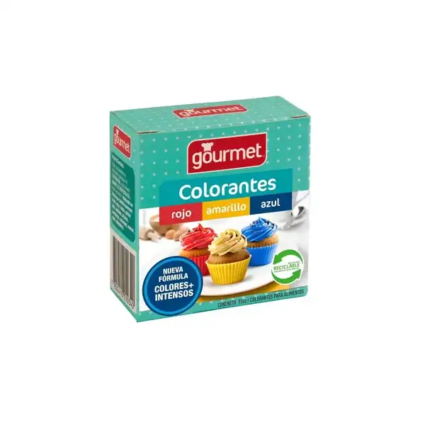 COLORANTE GOURMET 3 COLORES 75cc.