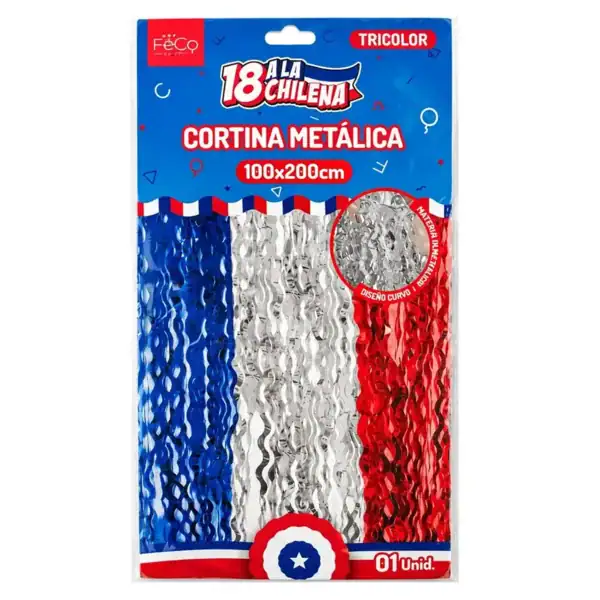 CORTINA TRICOLOR METÁLICA 1mt. x 2mt.