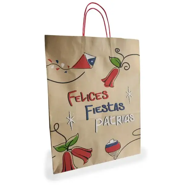 BOLSA KRAFT FIESTAS PATRIAS 41cm. X 31cm.