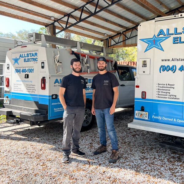 Tristan and Todd Maure. The Allstar Electric Team is family owned and operated.