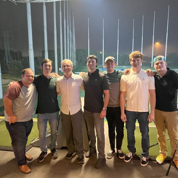 Family owned and operated, Allstar Electrical team enjoying Topgolf together.