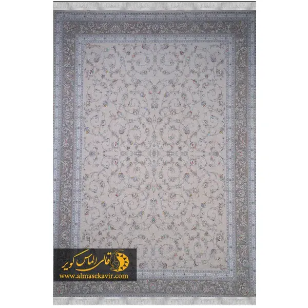 فرش ماشینی طرح افشان رنگ بژ دستباف گونه درسا