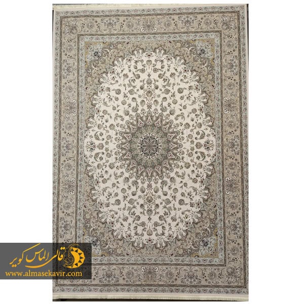 فرش ماشینی طرح دستبافت پری بژ کد 15054