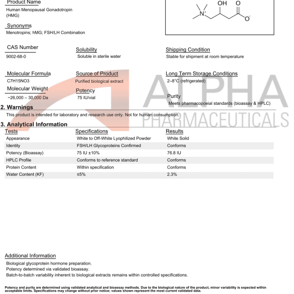 Cerebrolysin – 60 mg COA