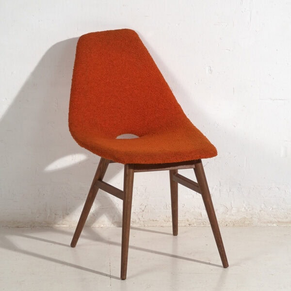 Silla de estilo vintage color naranja (c.196