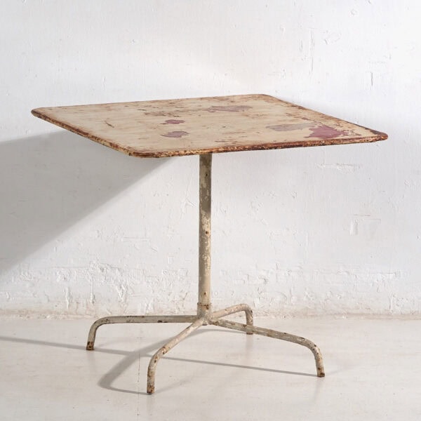 Vintage White Garden Table (France, c.1950) #7