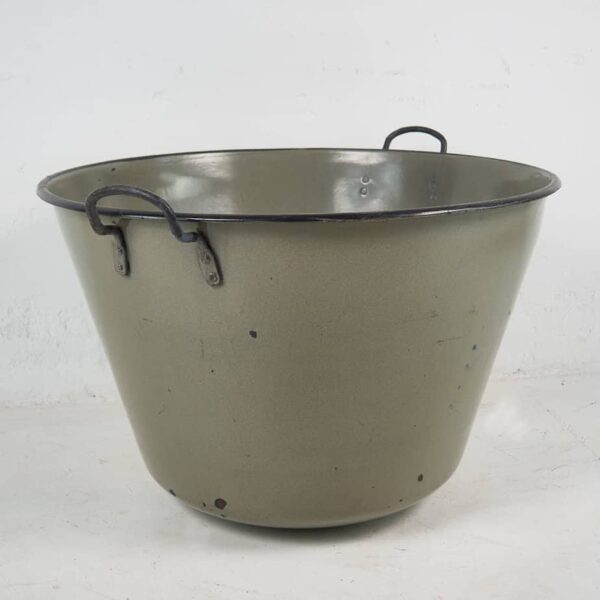 Chaudron ancien en métal brun (c.1920) #4