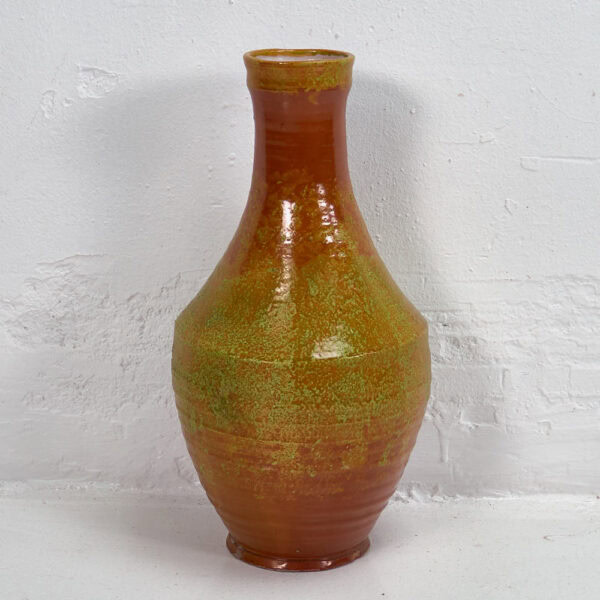 Vase décoratif vintage orange (c.1950)