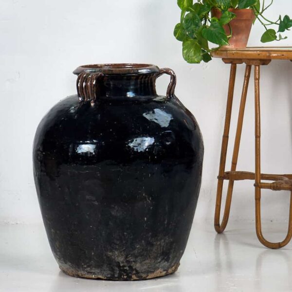 Antique decorative glazed ceramic vase (c.1850) #4