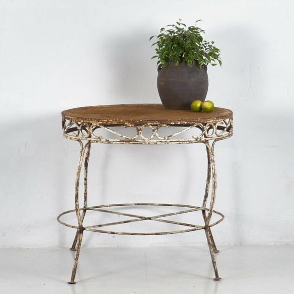 Ancienne table de jardin ronde (c.1920)