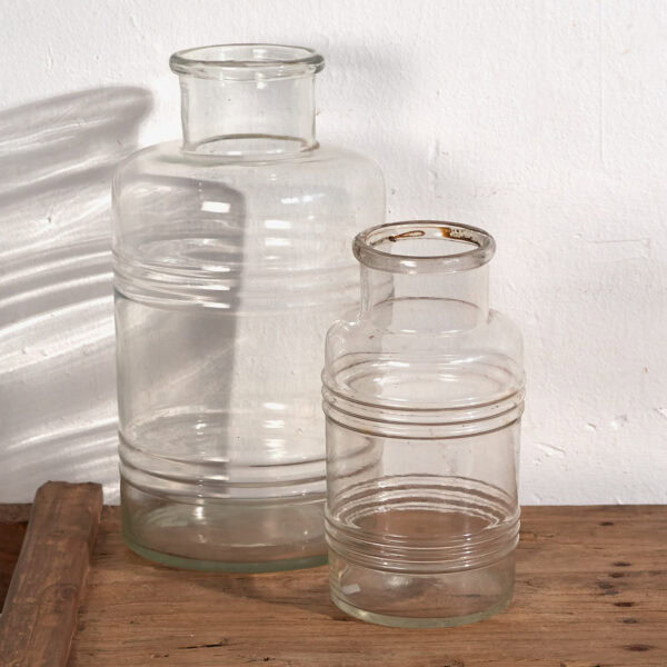 Anciens flacons transparents (c.1920). Ensemble de 2 pièces #55