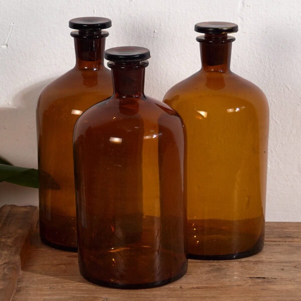 Antique glass jars (c.1920). Set of 3 pieces #60