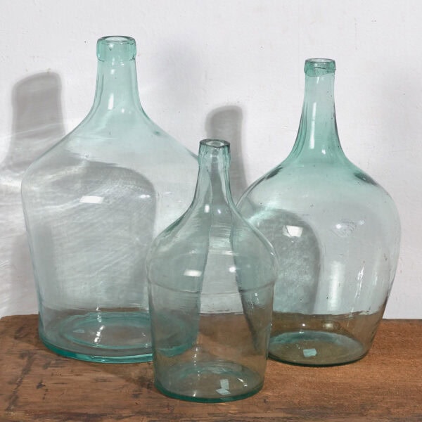 Set of antique demijohns (c.1920). Set of three #65