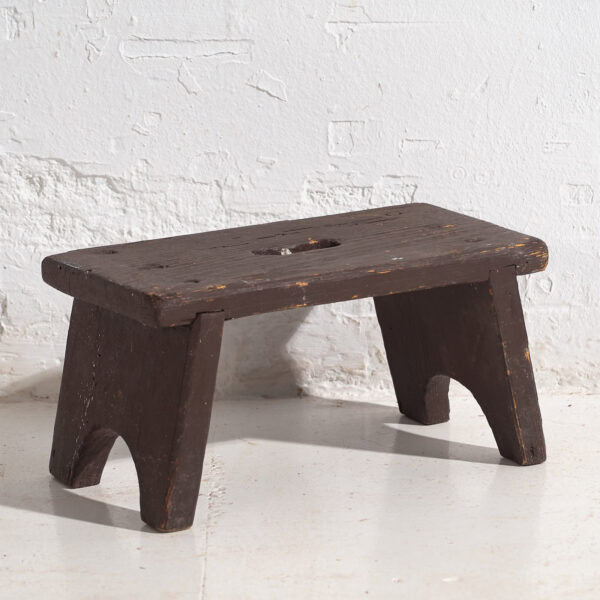 Antique small dark tones stool (c.1920) #10