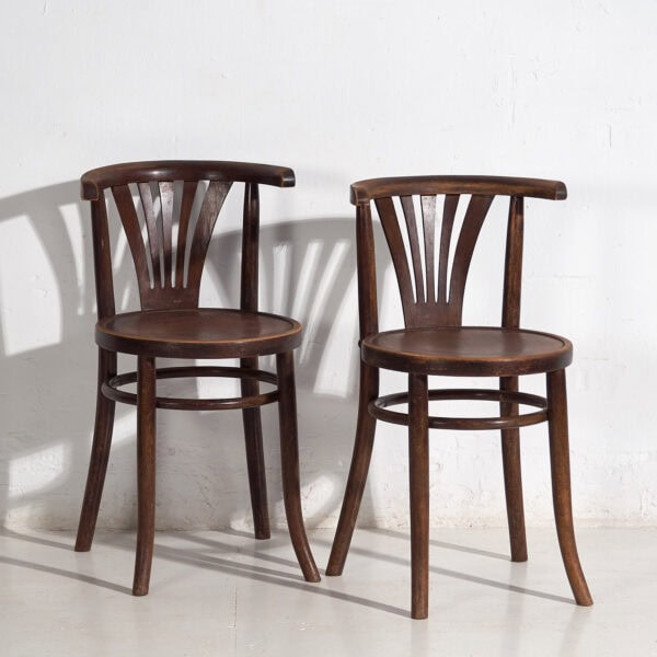 Anciennes chaises Thonet avec accoudoirs (c.1920). Ensemble de 2 pièces #10