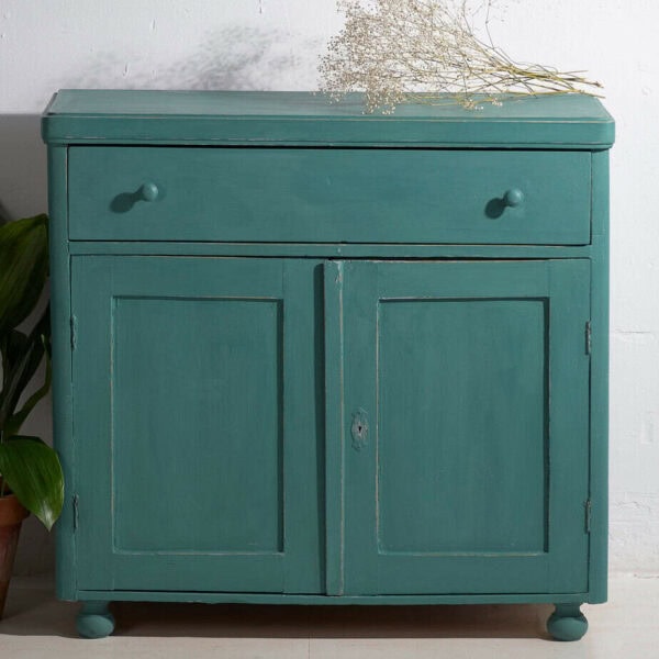 Ancienne commode de chambre vert émeraude (c.1920) #4