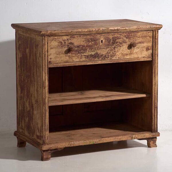 Comptoir ancien avec patina marron (c.1920) #96