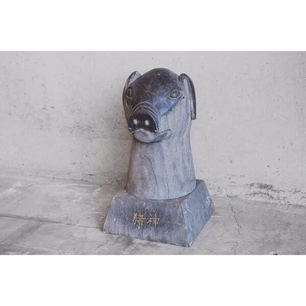 Statue en pierre orientale du signe du cochon du zodiaque chinois