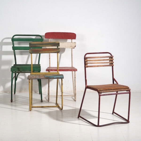 Antiguas sillas de exterior (c.1920). Conjunto de 4 piezas #16