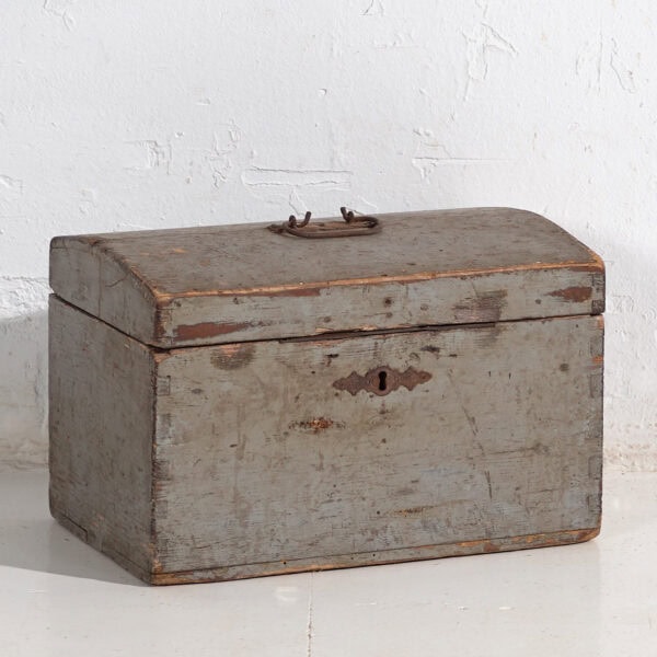 Pequeño cofre gris antiguo (c.1900) #69