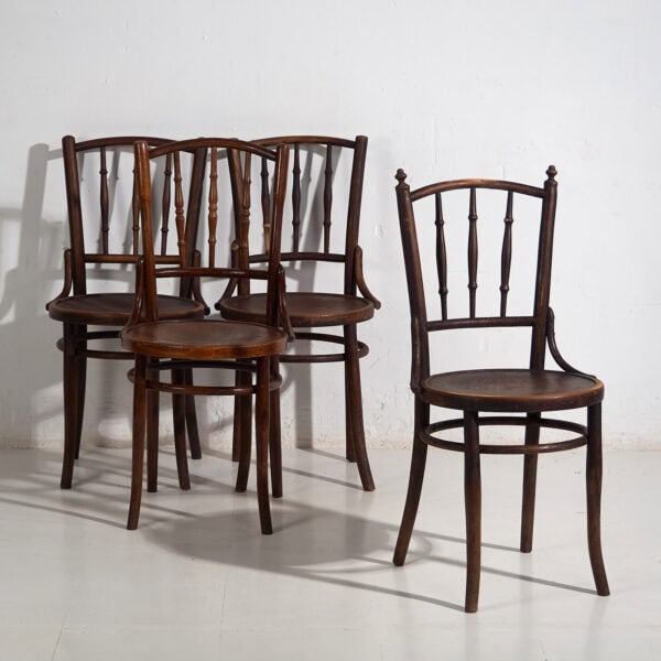 Chaises anciennes de style viennois (vers 1920). Ensemble de 4 pièces n°4