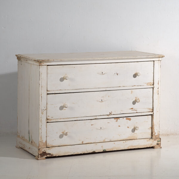 Commode blanche ancienne (c.1920) #24