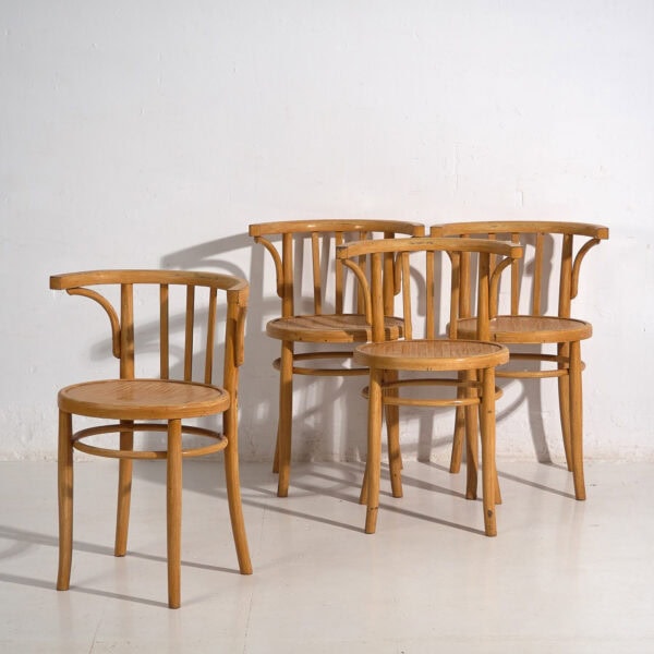 Antique chairs with armrests (c.1920). Set of 4 pieces #1
