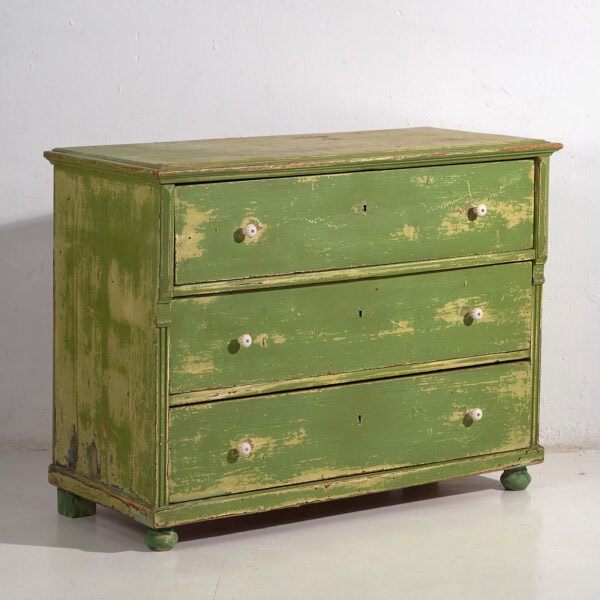 Commode ancienne verte (c.1920) #12