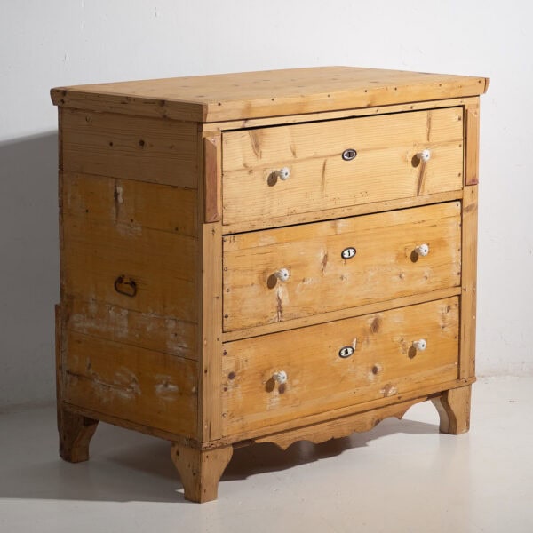 Commode ancienne en bois massif (c.1920) #32